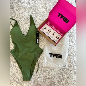 TA3 lace up swim suit